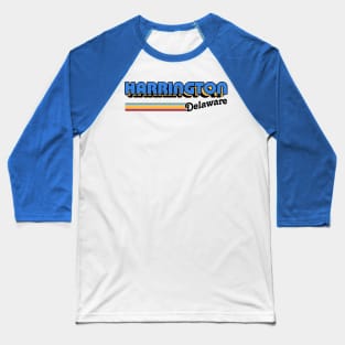 Harrington, Delaware / / Retro Style Design Baseball T-Shirt